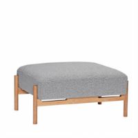 Bild von Hübsch Moment Pouffe 87x75 cm - Grey/Oak 