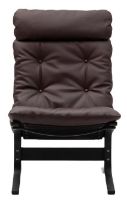 Bild von LK Hjelle Siesta Classic Sessel hoch SH: 45 cm – Schwarz/Elmo Rustical Dark Brown