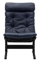 Bild von LK Hjelle Siesta Classic Sessel hoch SH: 45 cm – Schwarz/Elmo Rustical Blue