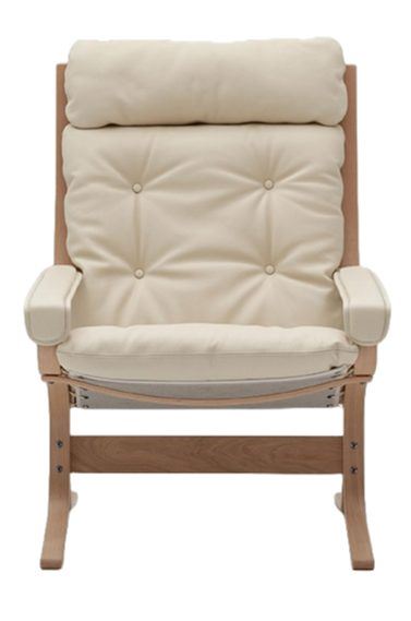 Bild von LK Hjelle Siesta Classic Sessel hoch mit Armlehnen SH: 45 cm – Natur/Prescott Elfenbein