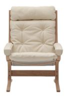 Bild von LK Hjelle Siesta Classic Sessel hoch mit Armlehnen SH: 45 cm – Natur/Prescott Elfenbein