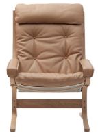 Bild von LK Hjelle Siesta Classic Sessel hoch mit Armlehnen SH: 45 cm – Natur/Hemsen Anilin Sand