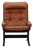 Bild von LK Hjelle Siesta Classic Sessel hoch mit Armlehnen SH: 45 cm – Schwarz/Prescott Swamp