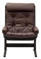 Bild von LK Hjelle Siesta Classic Sessel hoch mit Armlehnen SH: 45 cm – Schwarz/Elmo Rustical Dark Brown