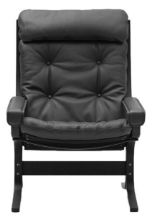 Bild von LK Hjelle Siesta Classic Sessel Hoch mit Armlehnen SH: 45 cm – Schwarz/Elmo Rustical Grau