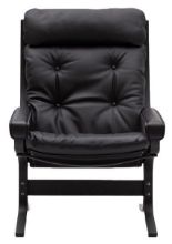 Bild von LK Hjelle Siesta Classic Sessel hoch mit Armlehnen SH: 45 cm – Schwarz/Elmo Rustical Black