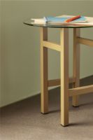 Bild von Hübsch Elevate Side Table H: 44 cm - Ash/Steel/Glass 