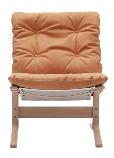 Bild von LK Hjelle Siesta Classic Sessel niedrig SH: 45 cm – Natur/Vintage Cognac