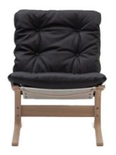 Bild von LK Hjelle Siesta Classic Sessel niedrig SH: 45 cm – Natur/Vintage Schwarz Soft