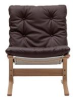 Bild von LK Hjelle Siesta Classic Sessel niedrig SH: 45 cm – Natur/Hemsen Anilinbraun