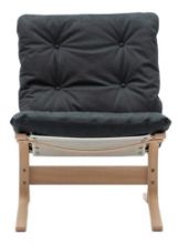 Bild von LK Hjelle Siesta Classic Sessel niedrig SH: 45 cm – Natur/Dünen Anthrazit