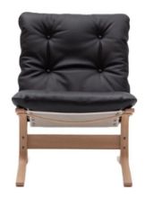 Bild von LK Hjelle Siesta Classic Sessel niedrig SH: 45 cm – Natur/Elmo Rustical Black