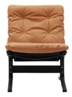 Bild von LK Hjelle Siesta Classic Sessel niedrig SH: 45 cm – Schwarz/Vintage Cognac