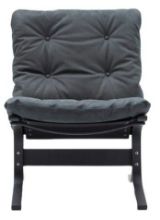 Bild von LK Hjelle Siesta Classic Sessel niedrig SH: 45 cm – Schwarz/Dünen Anthrazit