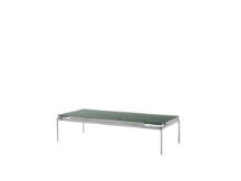 Bild von &Tradition Sett LN12 Couchtisch 140 x 60 cm – Gestell aus dunklem Chrom/Marmor Verde Guatamala