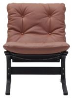 Bild von LK Hjelle Siesta Classic Sessel niedrig SH: 45 cm – Schwarz/Elmo Rustical Tan