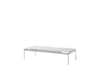 Bild von &Tradition Sett LN12 Couchtisch 140 x 60 cm – Gestell aus dunklem Chrom/Bianco-Carrara-Marmor