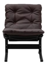 Bild von LK Hjelle Siesta Classic Sessel niedrig SH: 45 cm – Schwarz/Elmo Rustical Dark Brown