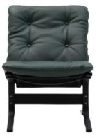 Bild von LK Hjelle Siesta Classic Sessel niedrig SH: 45 cm – Schwarz/Elmo Rustical Green