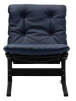 Bild von LK Hjelle Siesta Classic Sessel niedrig SH: 45 cm – Schwarz/Elmo Rustical Blue