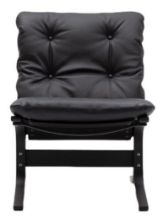 Bild von LK Hjelle Siesta Classic Sessel niedrig SH: 45 cm – Schwarz/Elmo Rustical Black