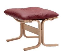 Bild von LK Hjelle Siesta Classic Fußhocker H: 45 cm – Natur/Elmo Rustical Red