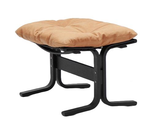 Bild von LK Hjelle Siesta Classic Fußhocker H: 45 cm – Schwarz/Vintage Cognac