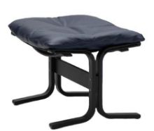 Bild von LK Hjelle Siesta Classic Fußhocker H: 45 cm – Schwarz/Elmo Rustical Blue