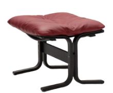 Bild von LK Hjelle Siesta Classic Fußhocker H: 45 cm – Schwarz/Elmo Rustical Red