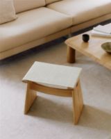 Bild von Fredericia Furniture Seto Hocker SH: 43 cm – Naturleinen/Eiche helles Öl