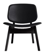 Bild von Ro Collection Pandora Lounge Sitz- und Rückenpolsterung SH: 39,1 cm – Schwarz lackierte Eiche/Standard Schwarz