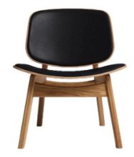 Bild von Ro Collection Pandora Lounge-Sitz- und Rückenpolsterung, SH: 39,1 cm – geölte Eiche/Standardschwarz