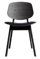 Bild von Ro Collection Pandora Esszimmerstuhl-Sitzpolsterung SH: 44,4 cm – Schwarz lackierte Eiche/Standard Schwarz