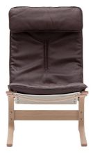 Bild von LK Hjelle Siesta Fiora Sessel hoch SH: 43 cm – Natur/Elmo Rustical Dark Brown