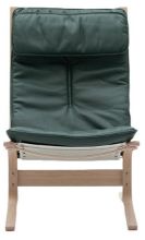 Bild von LK Hjelle Siesta Fiora Sessel hoch SH: 43 cm – Natur/Elmo Rustical Green