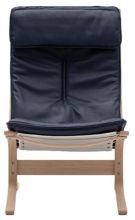 Bild von LK Hjelle Siesta Fiora Sessel hoch SH: 43 cm – Natur/Elmo Rustical Blue