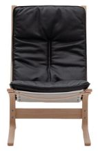 Bild von LK Hjelle Siesta Fiora Sessel hoch SH: 43 cm – Natur/Elmo Rustical Black