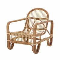 Bild von Bloomingville Baal Loungestuhl SH: 34 cm - Natur/Rattan