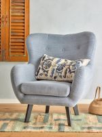 Bild von Bloomingville Beau Loungesessel SH: 59 cm - Blau