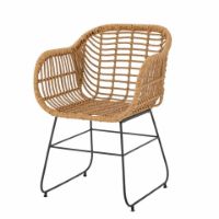 Bild von Bloomingville Collin Loungestuhl SH: 43 cm - Natur/Polyrattan