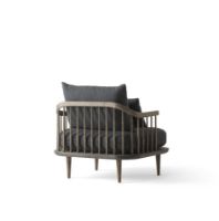 Bild von &Tradition Fly SC1 Lounge Chair SH: 40 cm – Geräucherte geölte Eiche/Hot Madison 093