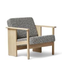 Bild von Form & Refine Block Loungesessel SH: 39 cm - Weiße Eiche/Zero