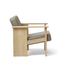 Bild von Form & Refine Block Loungesessel SH: 39 cm - Weiße Eiche/Hallingdal 65