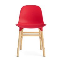 Bild von Normann Copenhagen Form Stuhl SH: 44 cm - Eiche/Hellrot