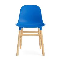 Bild von Normann Copenhagen Form Stuhl SH: 44 cm - Eiche/Hellblau