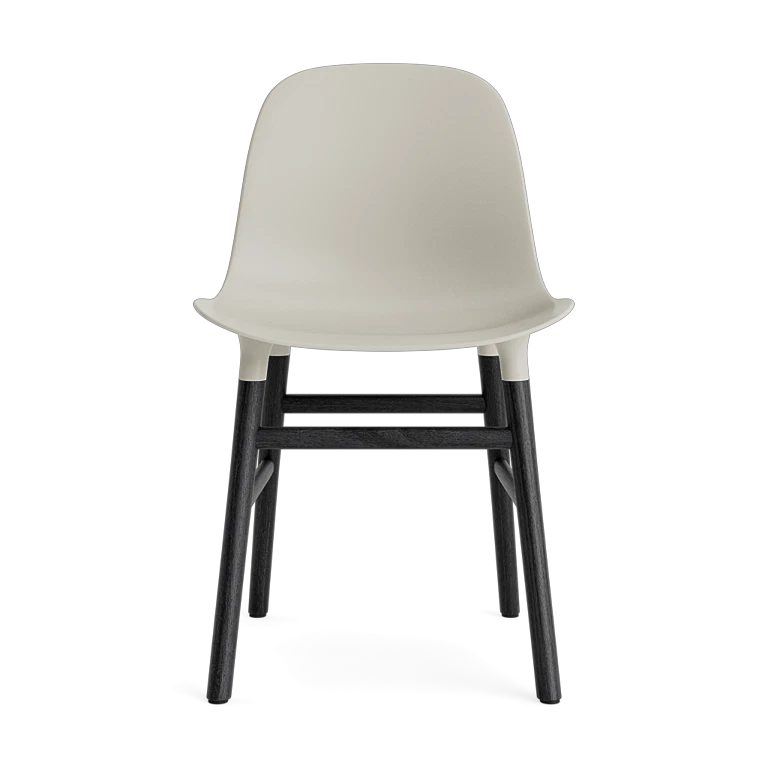 Bild von Normann Copenhagen Form Stuhl SH: 44 cm - Schwarze Eiche/Hellgrau