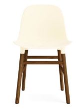 Bild von Normann Copenhagen Form Stuhl SH: 44 cm - Walnuss/Cream