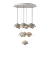 Bild von &Tradition Flowerpot VP10 Kronleuchter 10 Pendel - Grau Beige