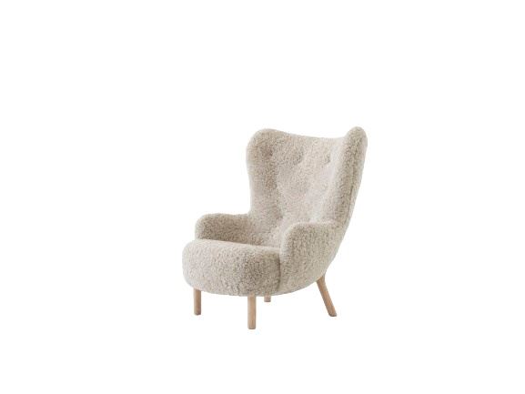 Bild von &Tradition Petra VB3 Lounge Chair SH: 40 cm – Eiche geölt/Mondlicht