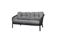 Bild von Cane-Line Outdoor Ocean Large 2 Pers. Sofa-L: 155 cm inkl. Hyndesæt - Dunkelgrau/Dunkelgrau